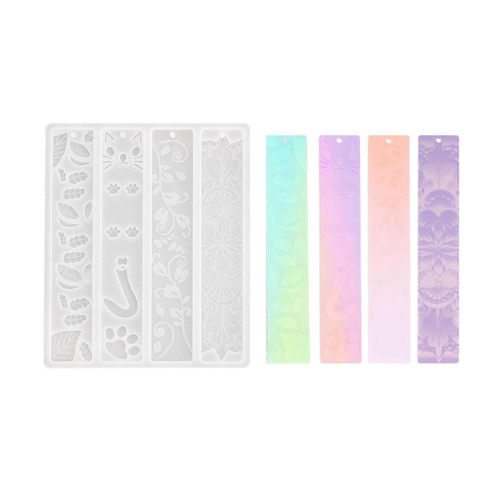 Stunning Bookmarks Crafting Silicone Mold Eye catching Irregular Patterns Embellishment Bookmark Creating Resin Mould