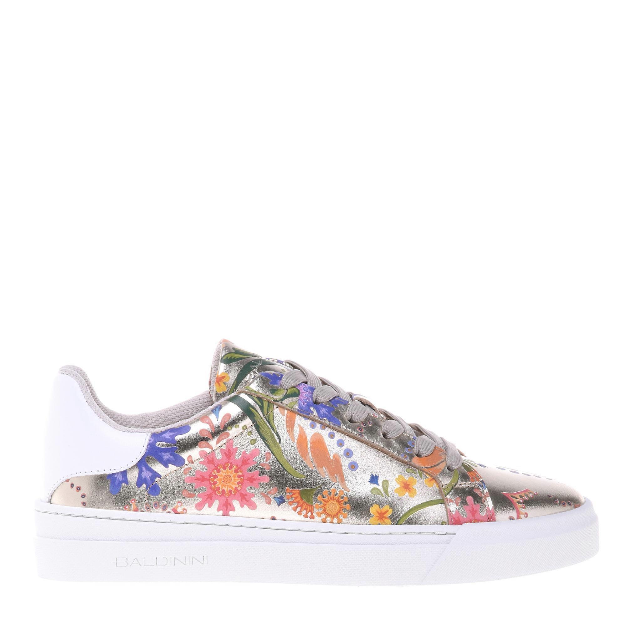 Baldinini - Petal Print Leather Trainer