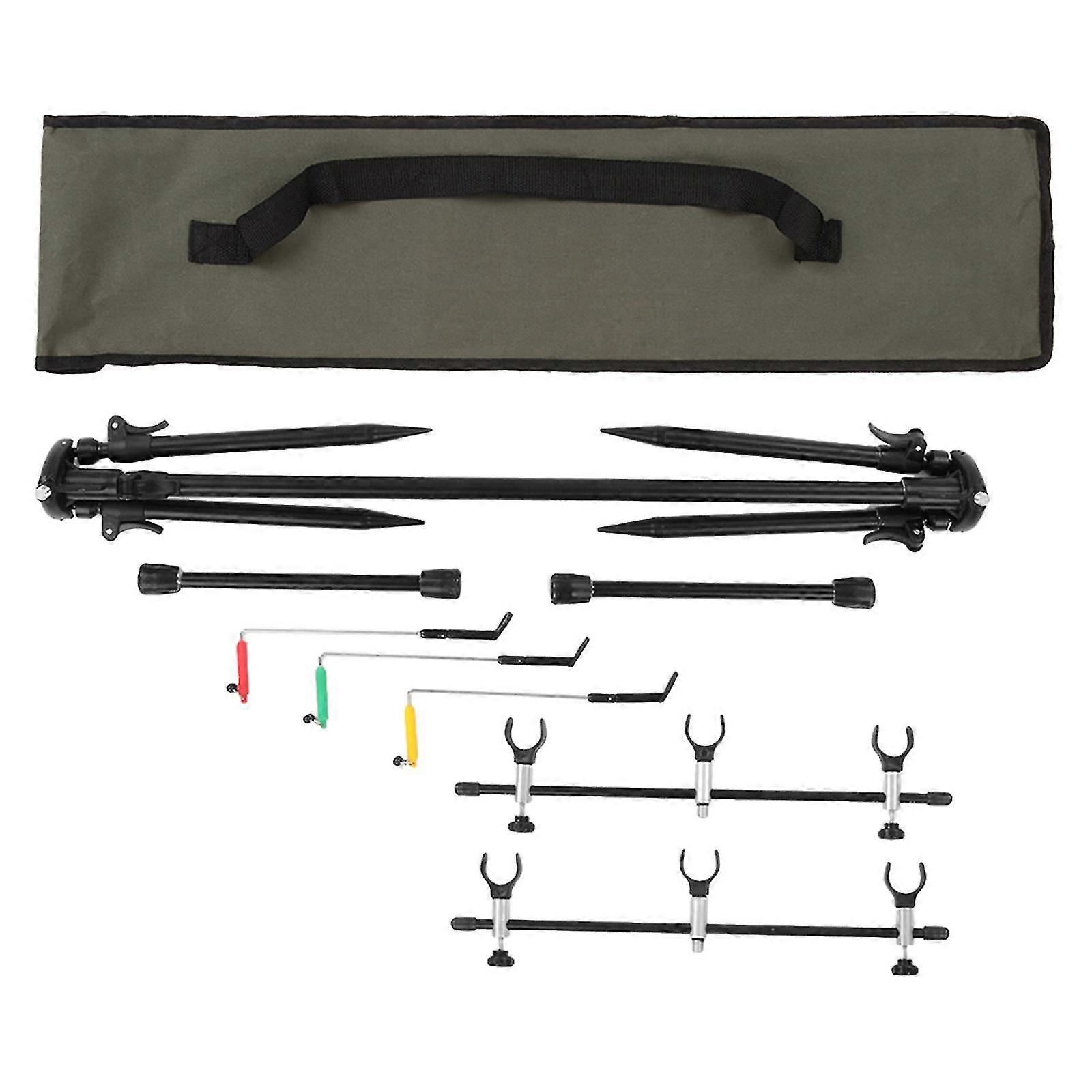 Ανασυρόμενος βραχίονας πόλων ψαριών ψαριών κατόχων καλαμιών αλιείας κανένας συναγερμός δαγκώματος