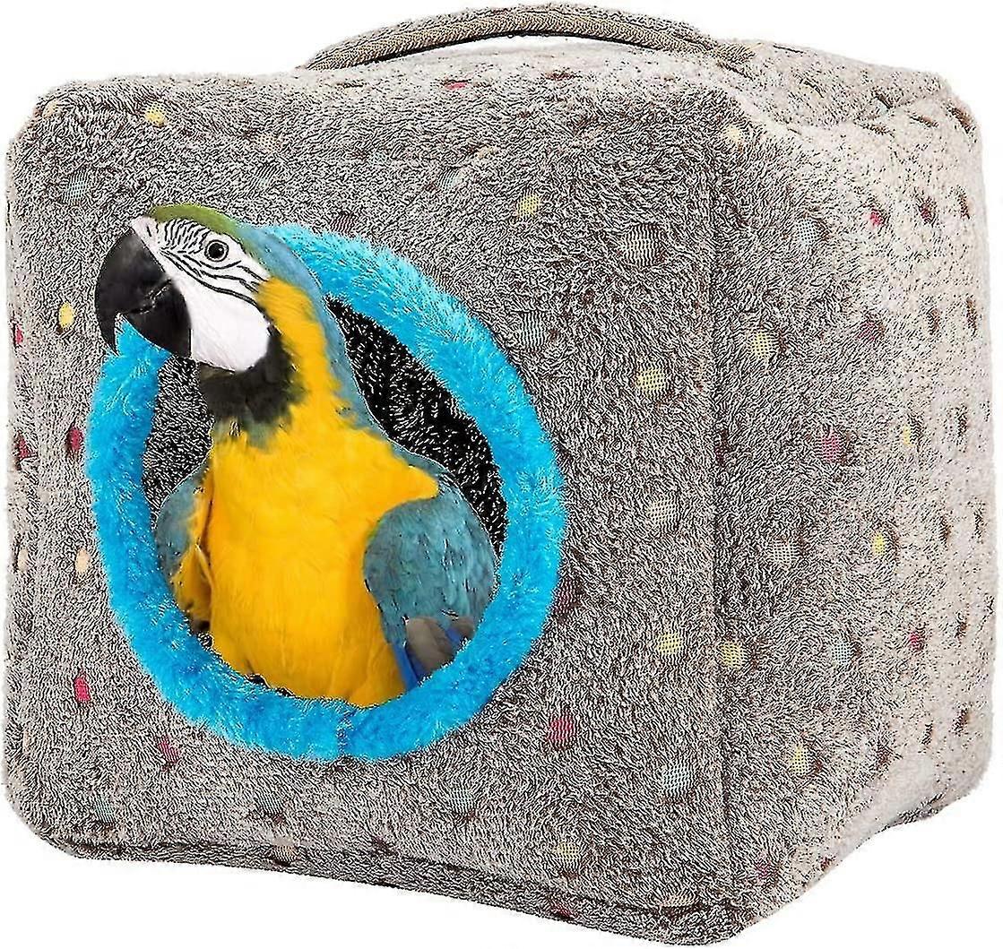Large Bird Snuggle Hut Thickened Top And Bottom - Winter Warm Plush Bird House Hanging