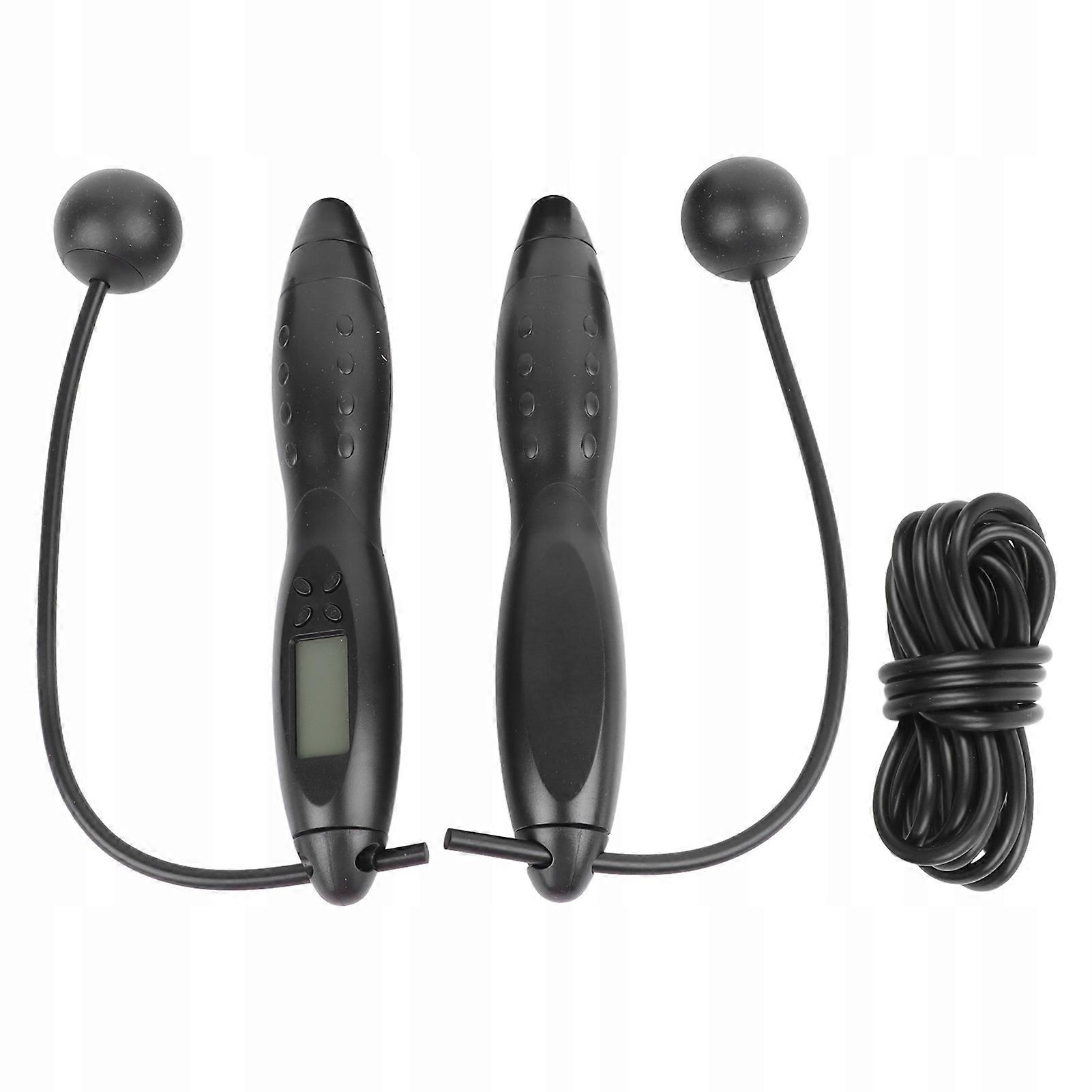 Black Smart Electronic Jump Rope With Zy Counting Function