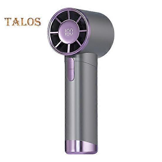 Handheld Fan with Brushless Motor 120 Wind Speeds Strong Airflow Digital Display Low Noise Rechargeable Personal Cooling Fan