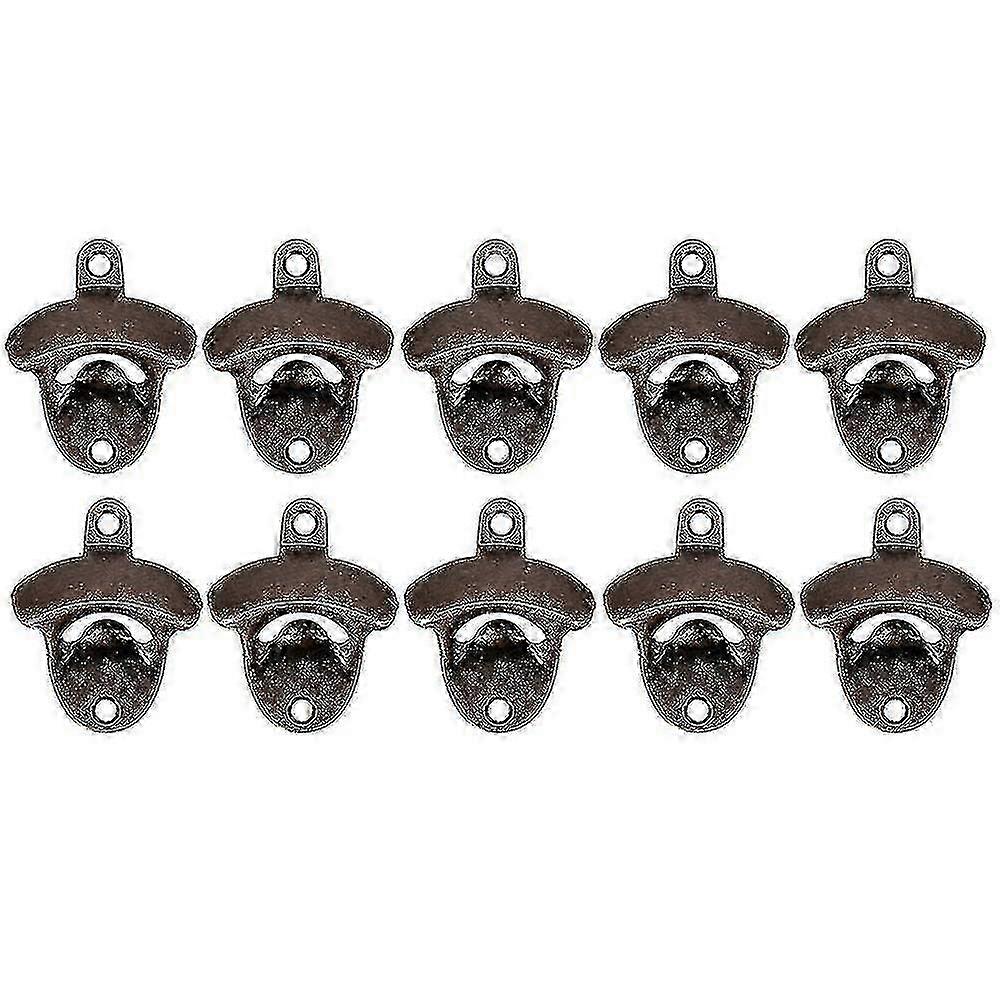 10 Pack Bottle Opener Wall Mounted Rustic Beer Opener Set Vintage