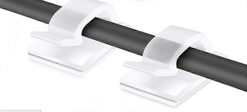 100 Pack Cable Clips, Adhesive Cable Management, Self-Adhesive Cable Ties, Cable Tie Organizer, Cable Fixing Hooks