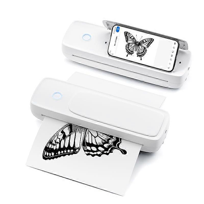 A4 Paper Printer Thermal Printing Wireless BT Connect Compatible with iOS and Android Mobile Photo PrinterSupport Various Paper Sizes