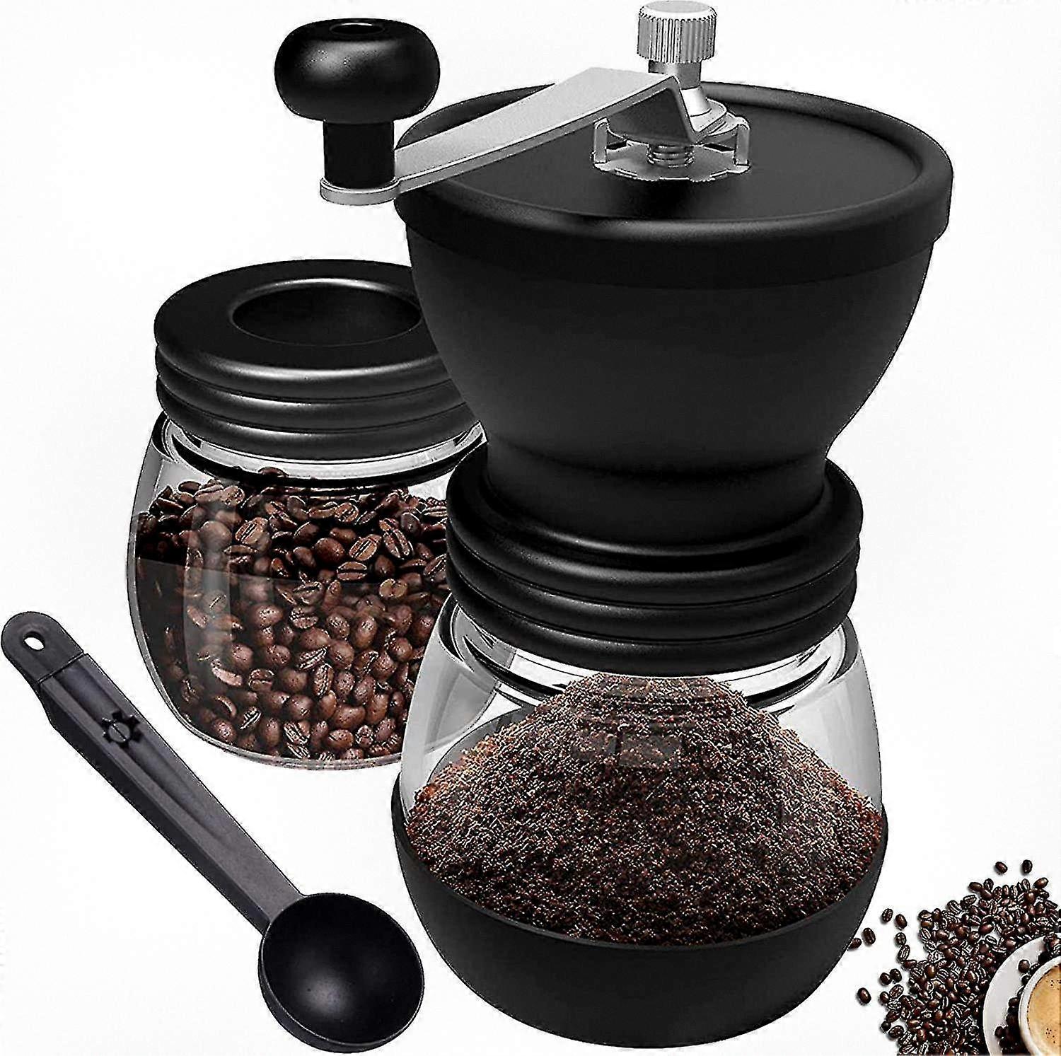Handmade Coffee Grinder with Ceramic Burrs, Suitable for Manual Use and Perfect for Grinding Fresh Coffee Beans