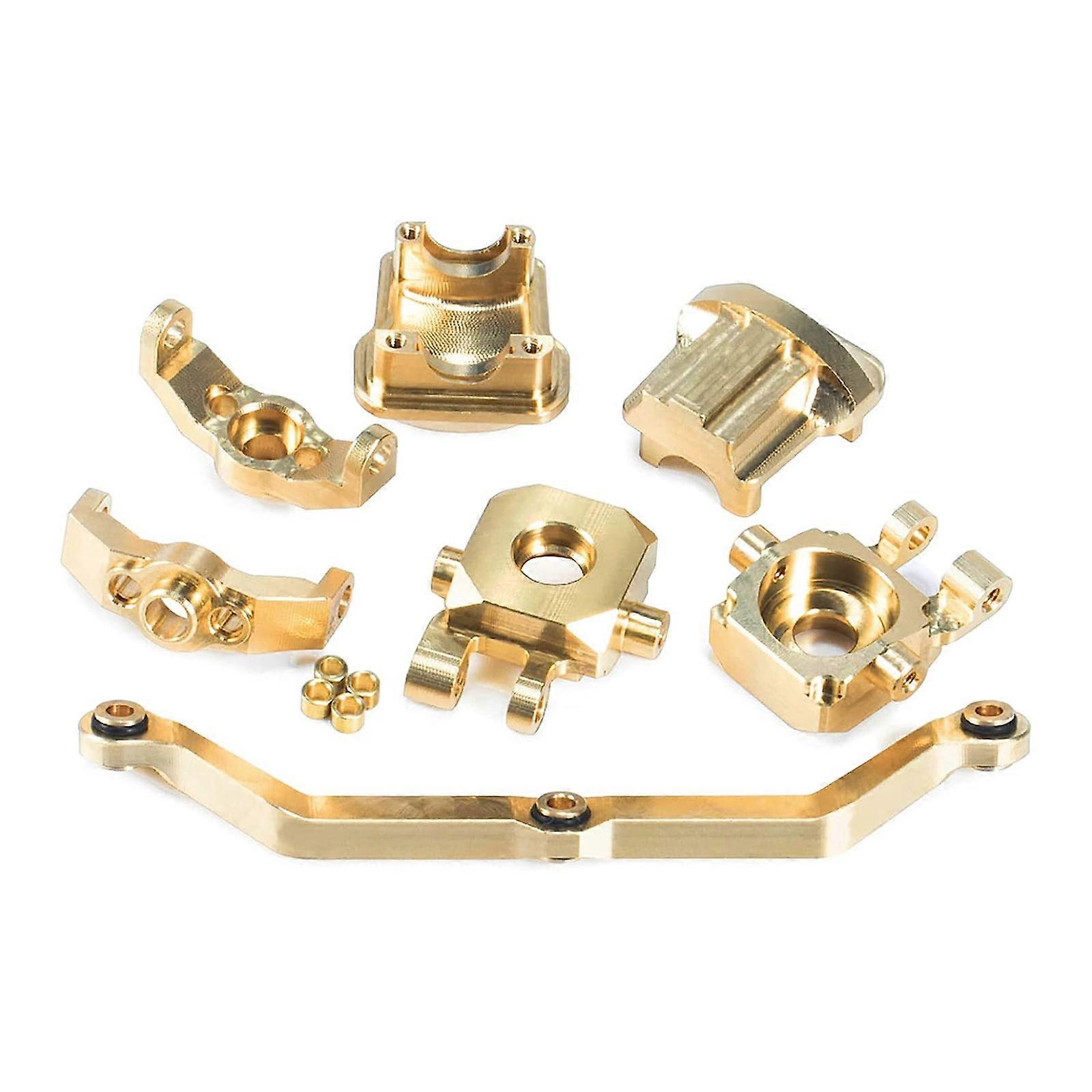 Steering Link Block Knuckle Diff Cover Casters Block Brass Weight for 1/18 RC Crawler TRX4-M Multicolor