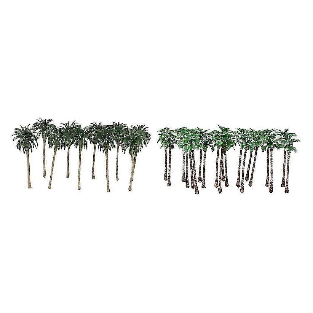 40 Pcs Coconut Palm Trees/scenery Plastic Artificial Layout Rainforest
