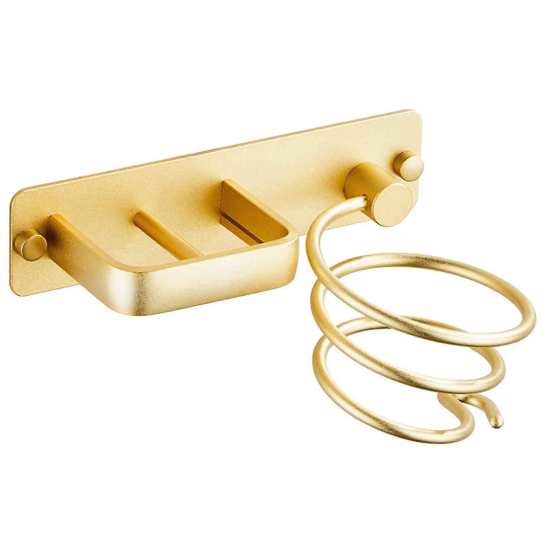 Wall-Mounted Hair Dryer Holder with Cable Storage