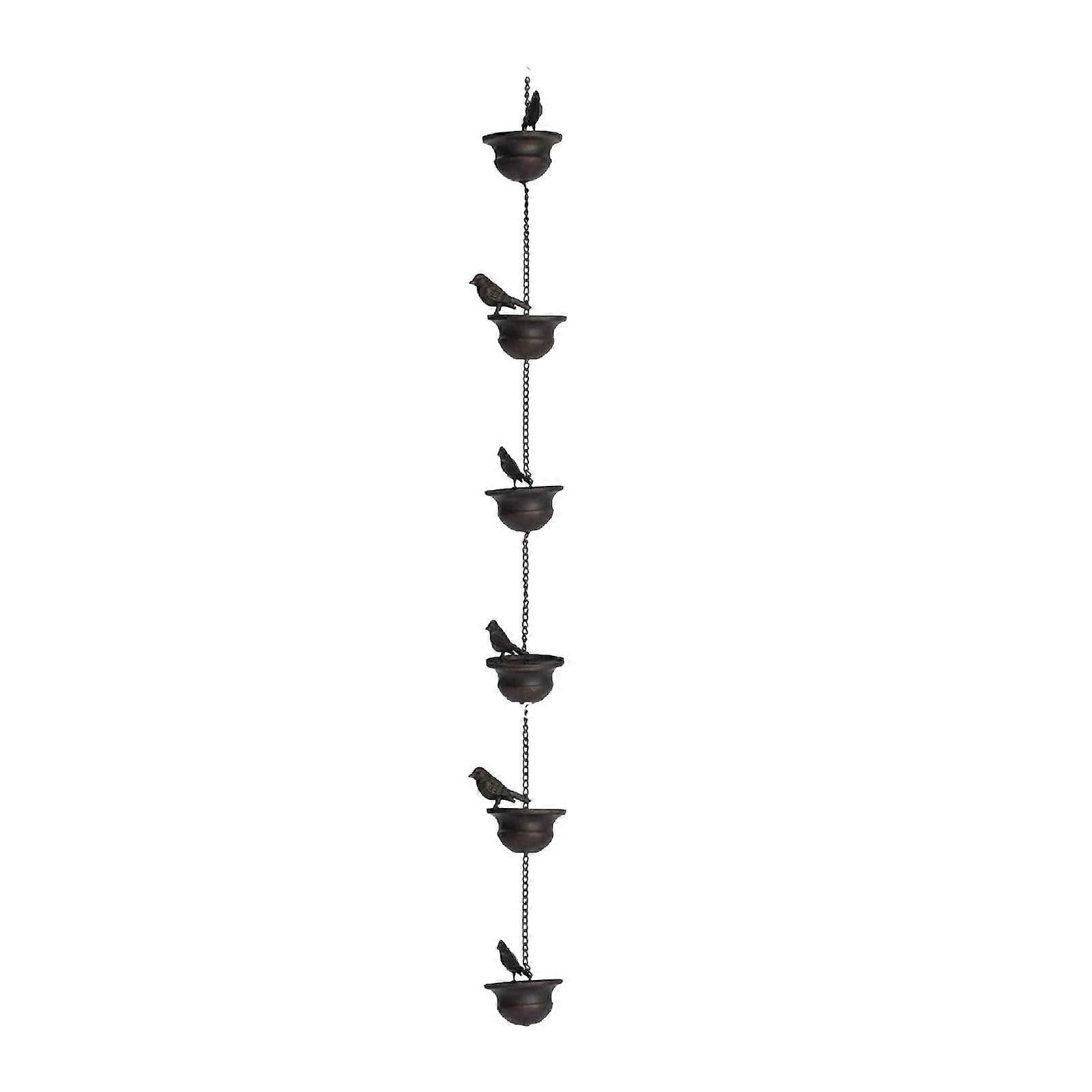 Rain cha for gutters, rainwater collectors, rain chain indicators, cans watering for roofs, eaves, drainage, terrace and, multicolored, 80cm