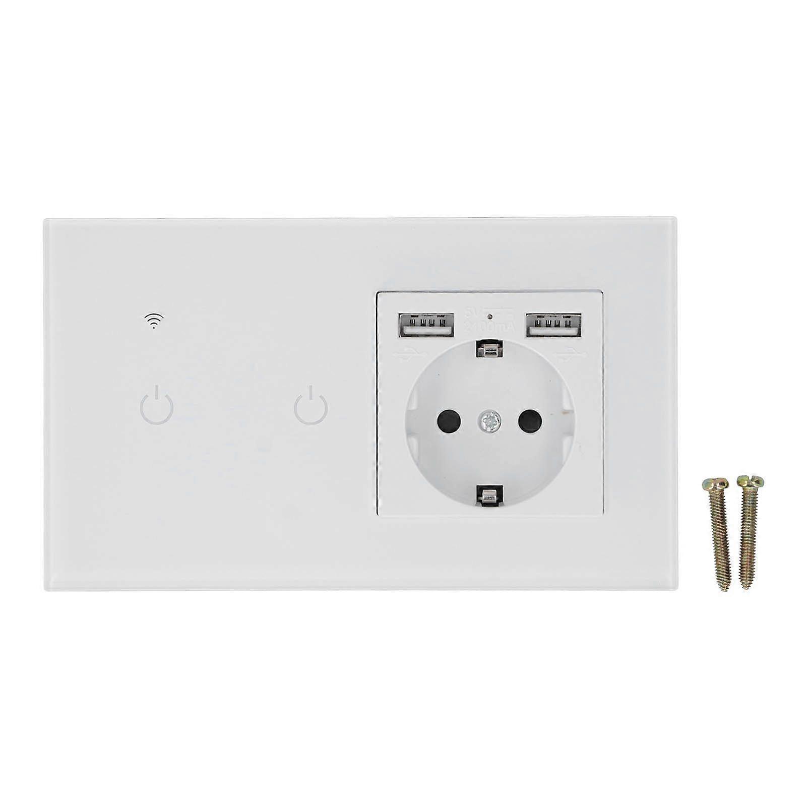 Hochwertiger 146 Typ Smart WIFI Zwei-Wege-Einzelsteuerschalter Europäischer Standard + doppelt