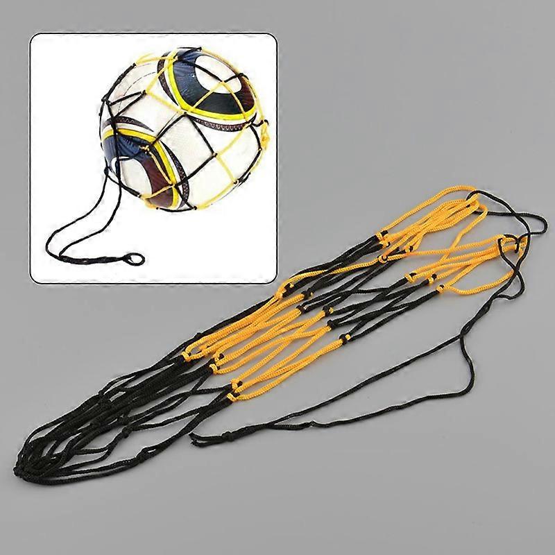 Remarks (yellow and black) Football basketball volleyball net bag handmade ball net bag nylon ball net football basketball net bag