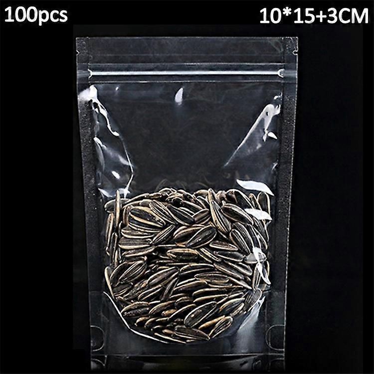 MX-010 100 قطعة 10x15 + 3 سم حقيبة الوقوف واضحة 16C الحقائب Ziplock القابلة لإعادة الإغلاق