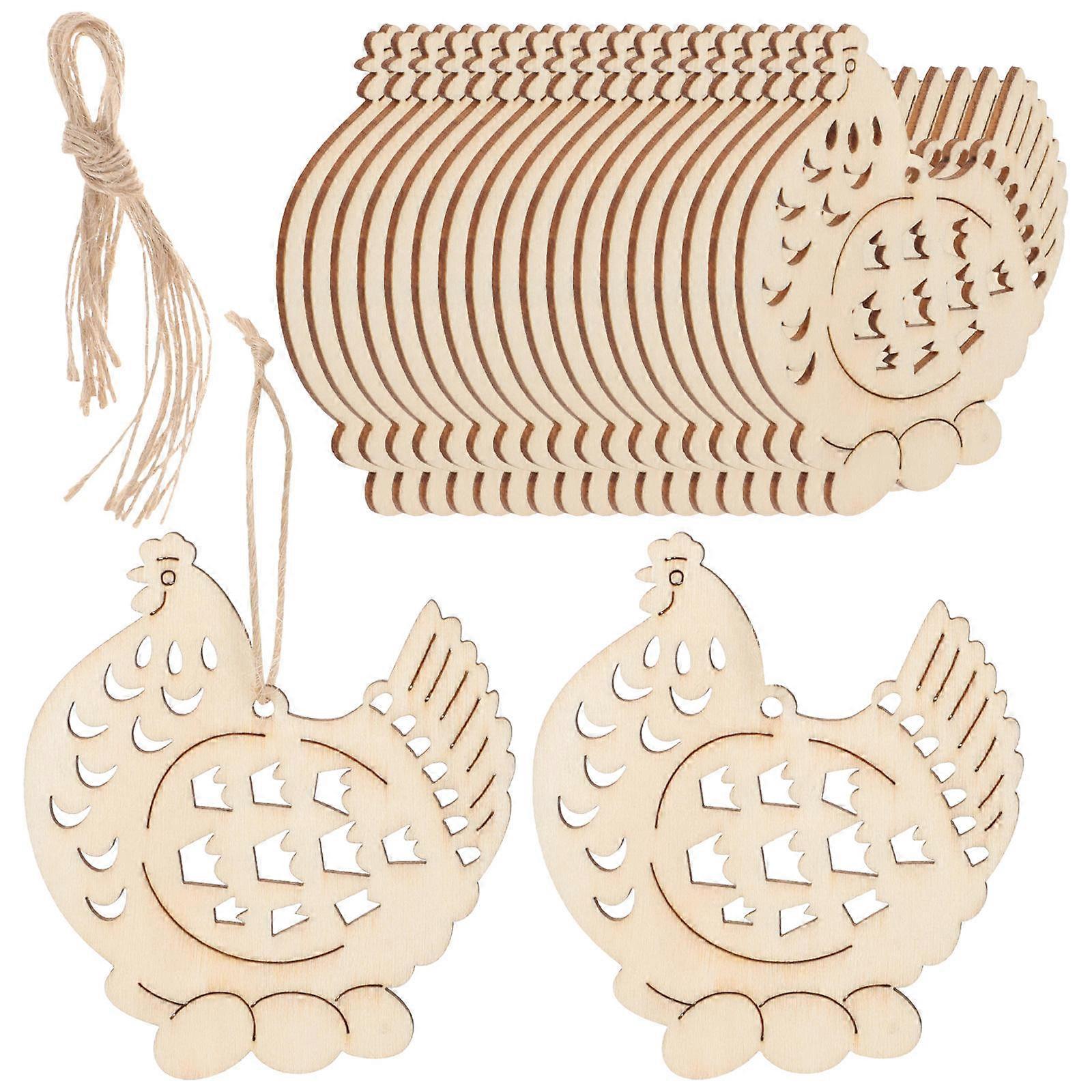 Beautiful Easter Wooden Chickens, Durable Construction, Enhance Your Celebration
