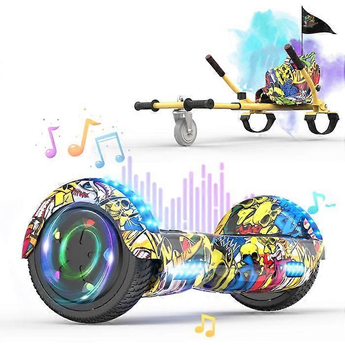Hoverboard RCB 6,5 tommer Bluetooth LED Karting Justerbar hip-hop