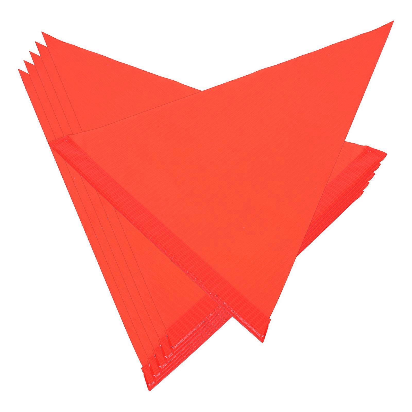 6pcs Reflective PVC Bike Flags Triangular Lightweight Safety Warning Flags for Cycling Visibility and Enhanced Rider Safety