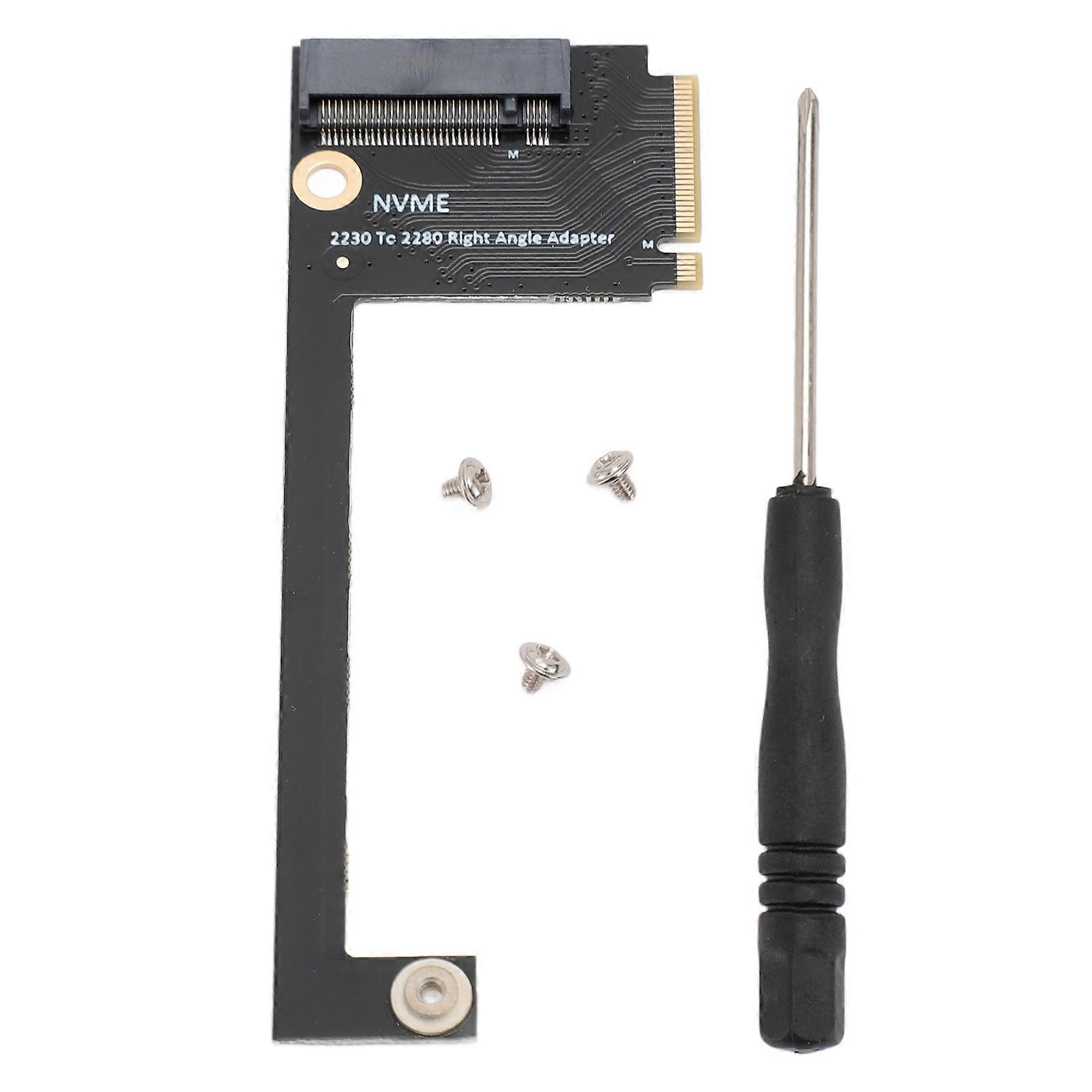 2230 to 2280 SSD Expansion Card for Rog Ally Laptop, NVME M Key NGFF M.2 PCIE 4.0 3.0 Gold Finger 90 Degree Adapter