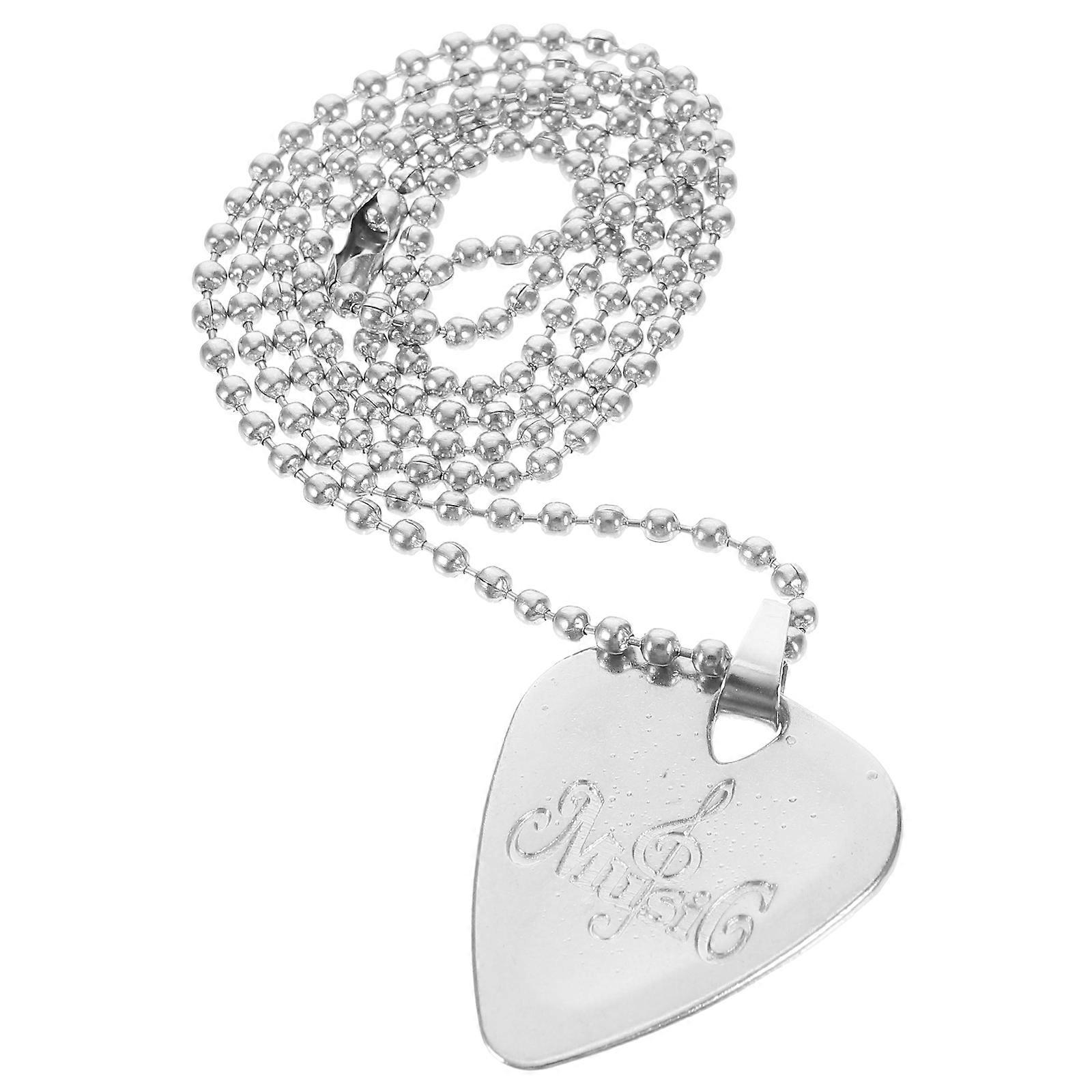 Collier médiator argenté créatif à faire soi-même (1 ensemble) - Protection du bout des doigts en résine durable