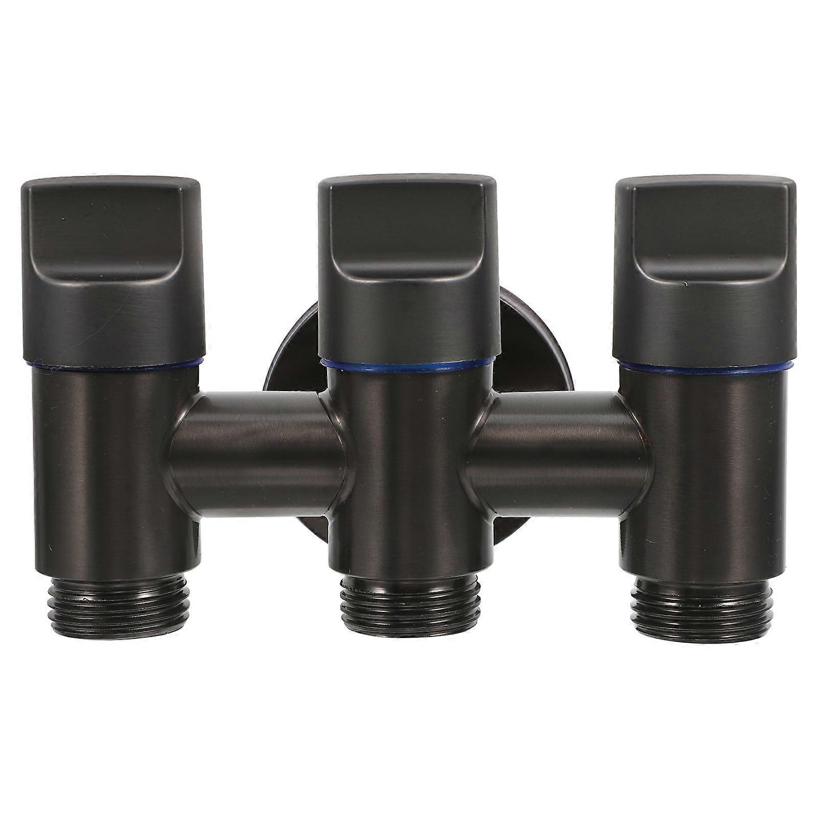 Three Way Valve Faucet Diverter Valve For Bidet Shower Stainless Steel Material Multi-directional Water Flow Control 1Set