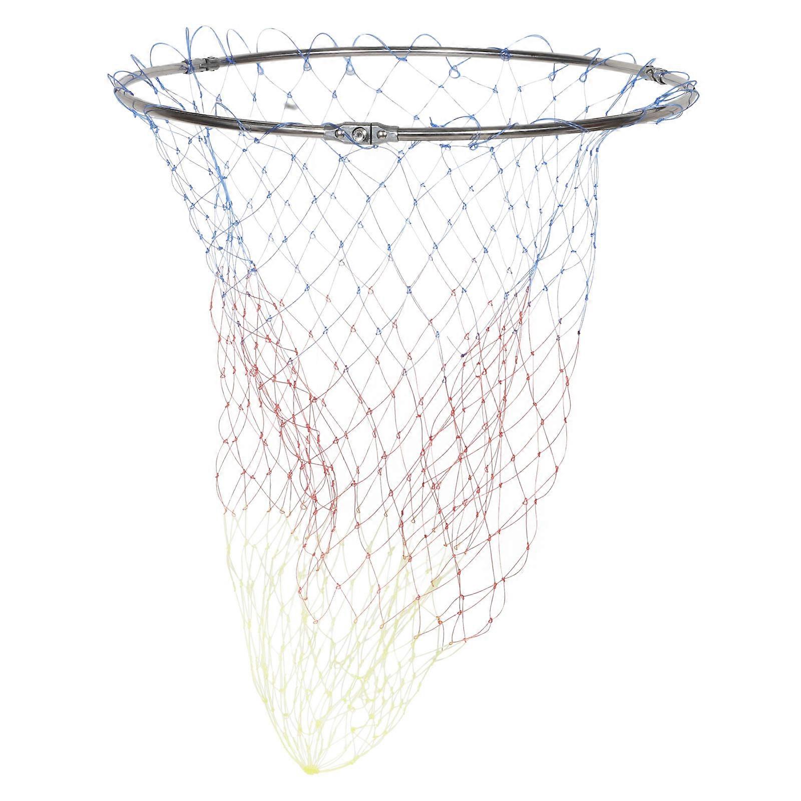 Handle Fly Fishing Hand Net Durable Fishing Catching Net Fishermen Lake Fishing 24.2 15.7 15.7in Portable 1Set