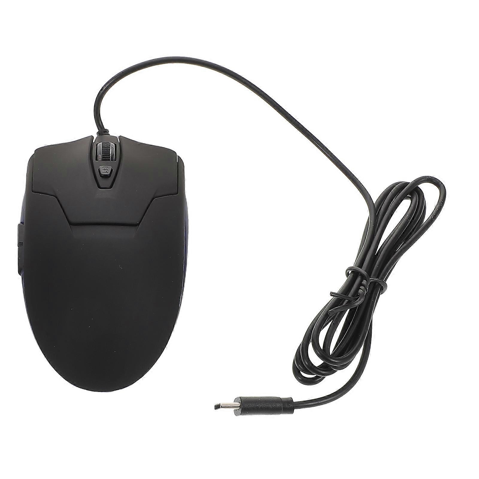 Here's a detailed product description based on your for a **USB C Gaming Mouse with Wire: Quiet Mouse with LED Backlight – 6 Buttons 4 DPI Speeds –