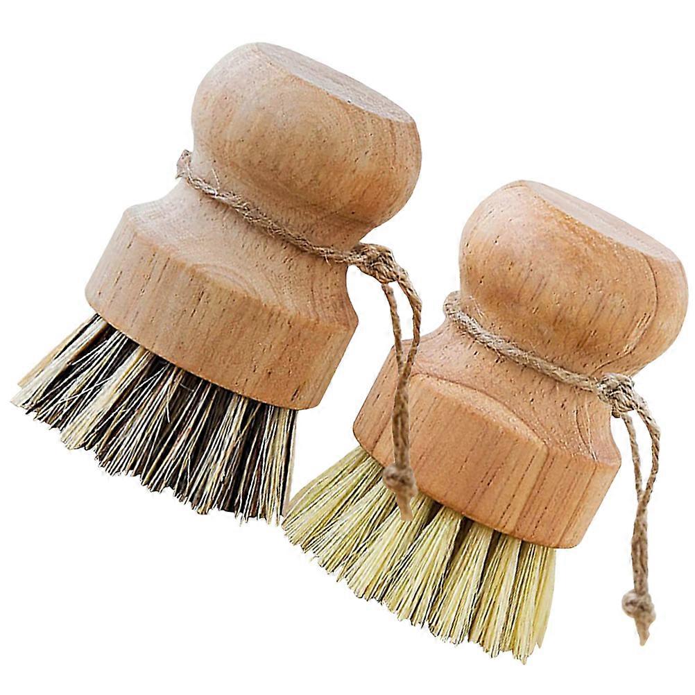 Dish Scrubber With Handle Cleaning Brush Non-Scratch Odorless High Density Bristles 4Pcs