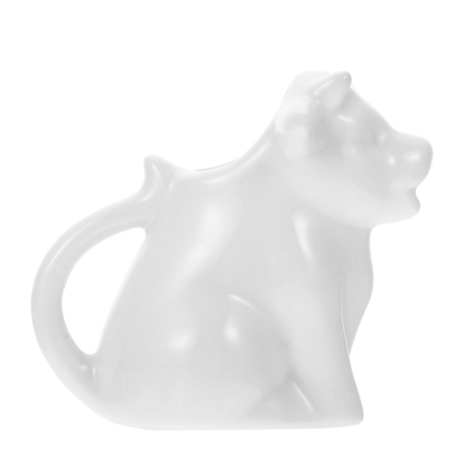 إبريق حليب سيراميك على شكل فنجان قهوة متعدد الوظائف للمنزل والمطبخ تزيين طاولة فريدة من نوعها مع صنبور سهل الصب