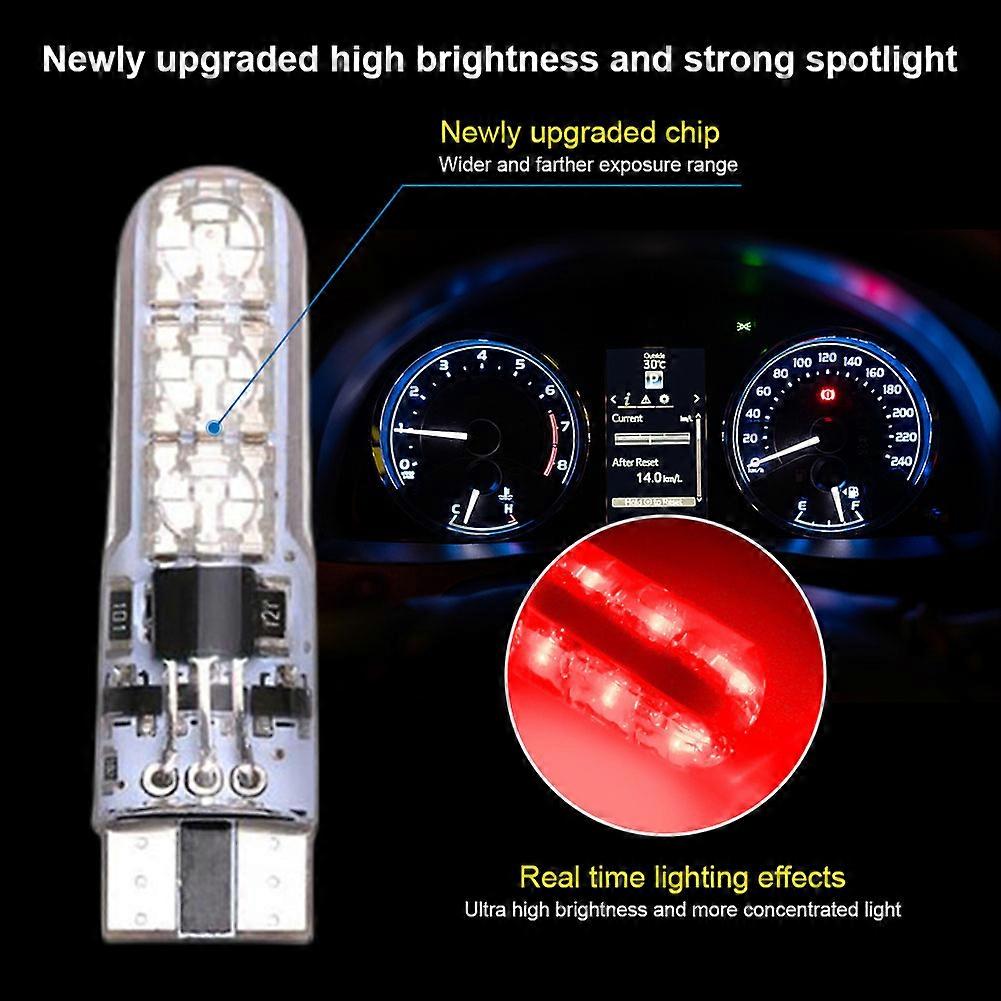 T10 W5W RGB LED Canbus 194 168W5W 5050SMD Car Reading Dome Lamp LED Bulb RGB Marker Lamp with 12V Remote Control