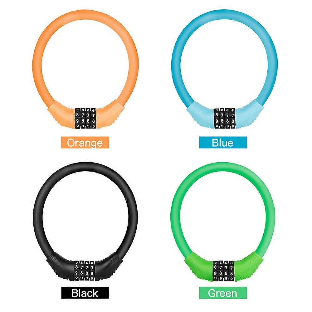 Bike Portable Lock 4 Digit Cable Lock Pocket Size Bicycle Lock Security Lock Bike Anti-Theft Code Lock for Bike Electric Scooter