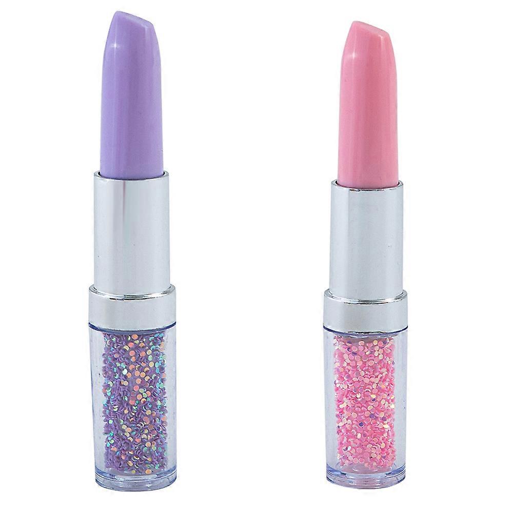 Beads Auto Dispensing Pen Lipstick Shape Bead Painting Tool Point Drill Pen Creative Diamond Pens Assorted Color 10X2CM Sewing 2Pcs