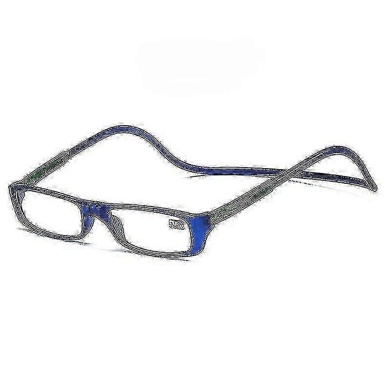 Folding Magnetic Reading Glasses Snap Click Front Neck Hanging Spectacles