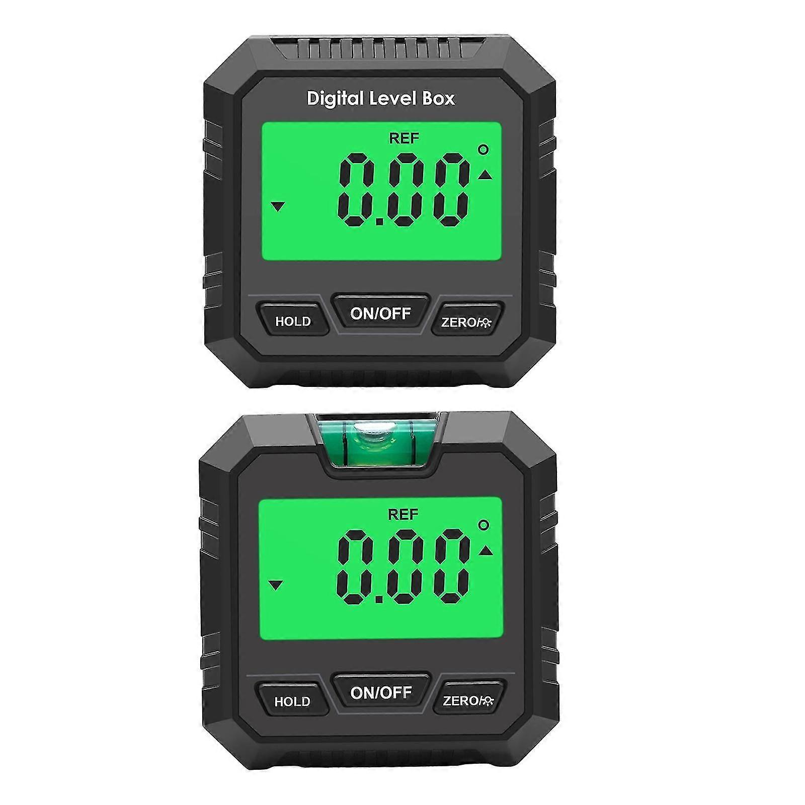 2pcs Digital Protractor Measurement Tool for Drilling Machinery Woodworking