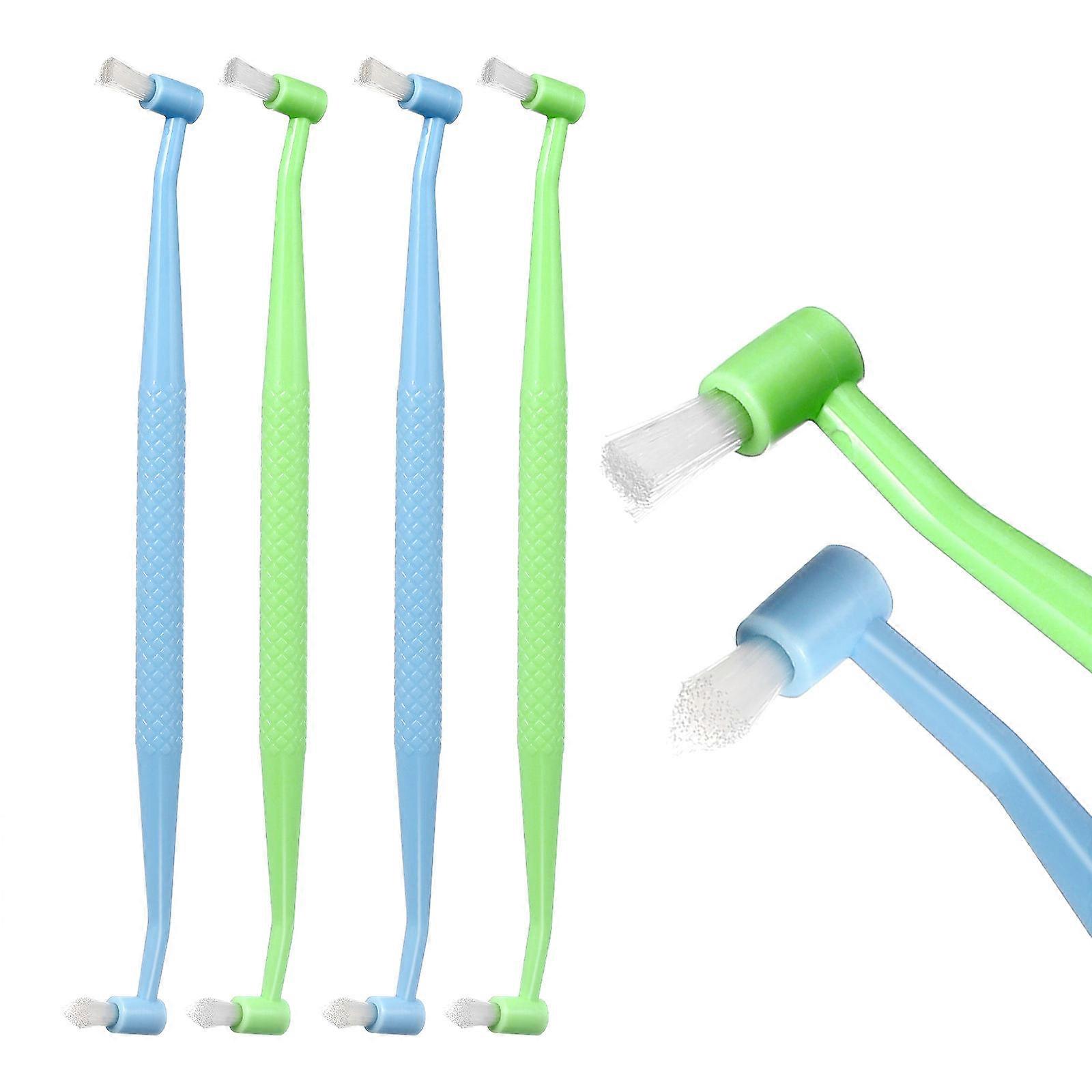 Double End Toothbrush Pointed Shape Oral Hygiene Children 8Pcs