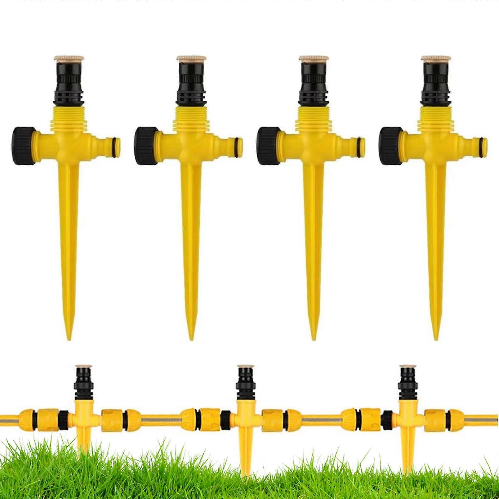 Rasensprinkler 4pcs 360-Degree Garden Sprinkler for Large Area Lawn Irrigation and Vegetable Garden Coverage