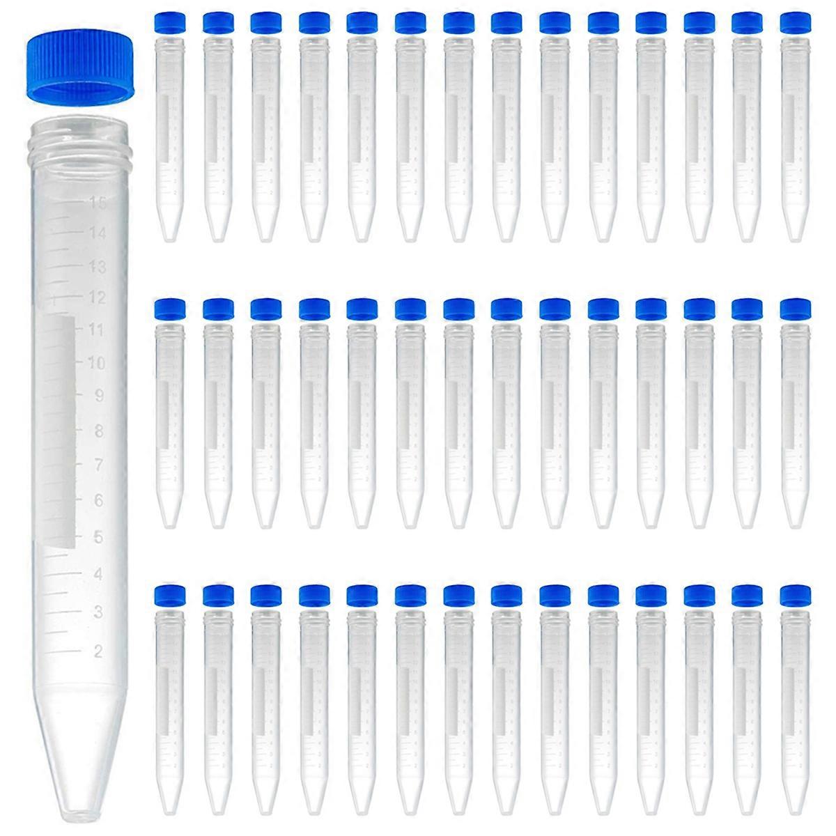 Conical Centrifuge Tubes 15ML, 100 Pcs Sterile Plastic Test Tubes