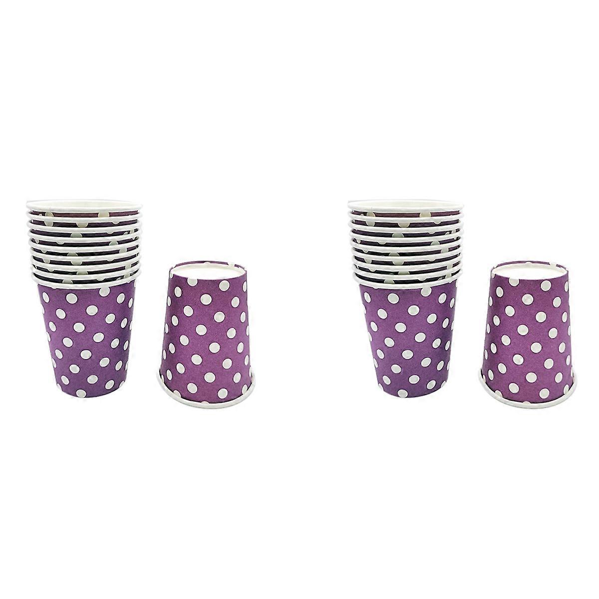 Pack of 20 250 Ml Paper Cups - - Summer BBQ Party Disposable Tableware - Colour