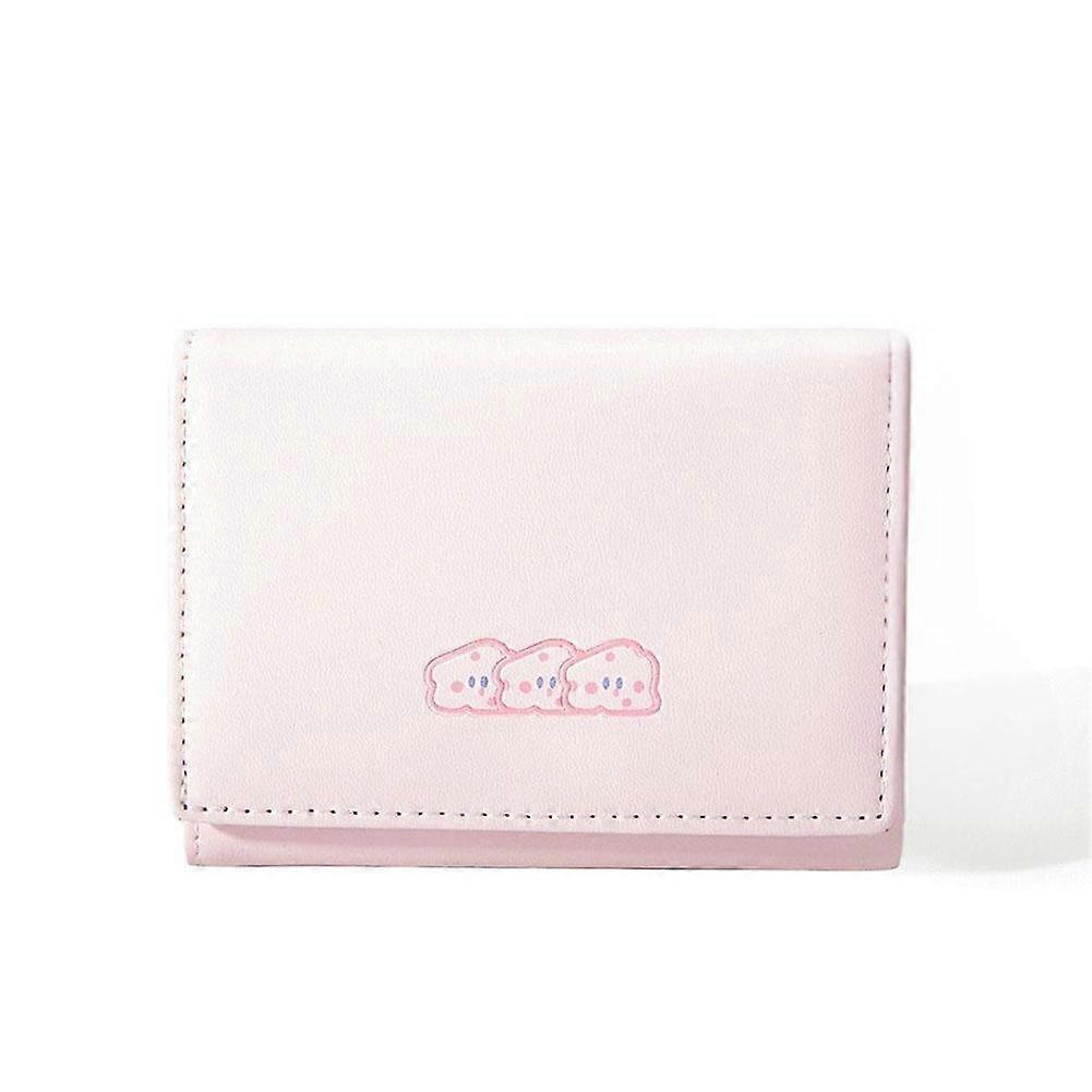 Women s wallet Korean version cute cartoon three-fold wallet large capa Nice