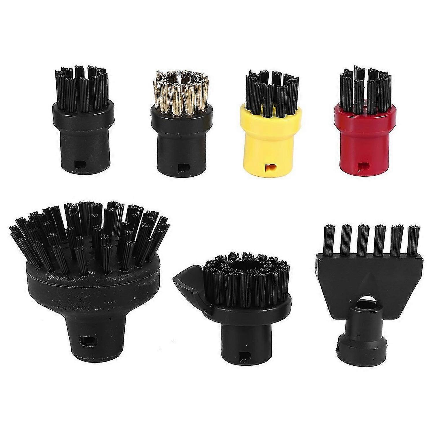 Round Brush Flat Brush Head for Karcher SC1 SC2 SC3 SC4 Large Round Brush Cleaning Brush for Steam C