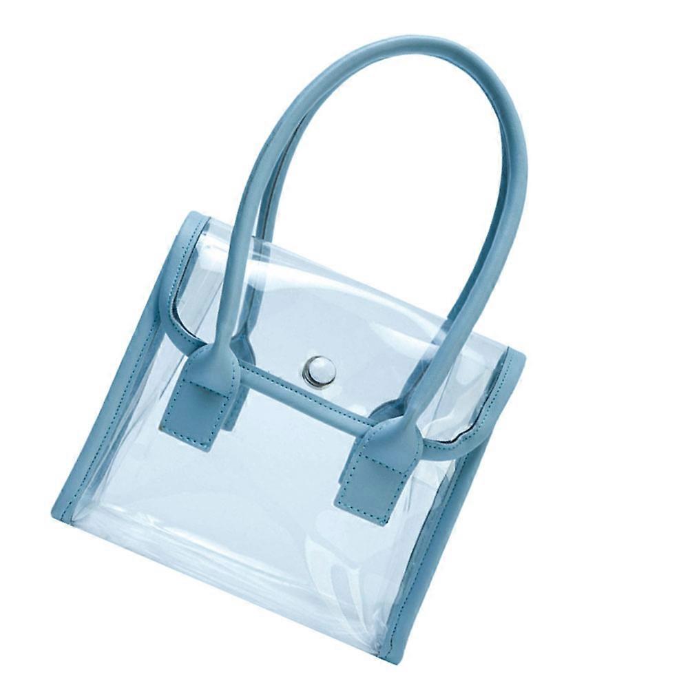 Jelly Handbag Clear Transparent Handbag Gathering Carry Personal Items 1Pack