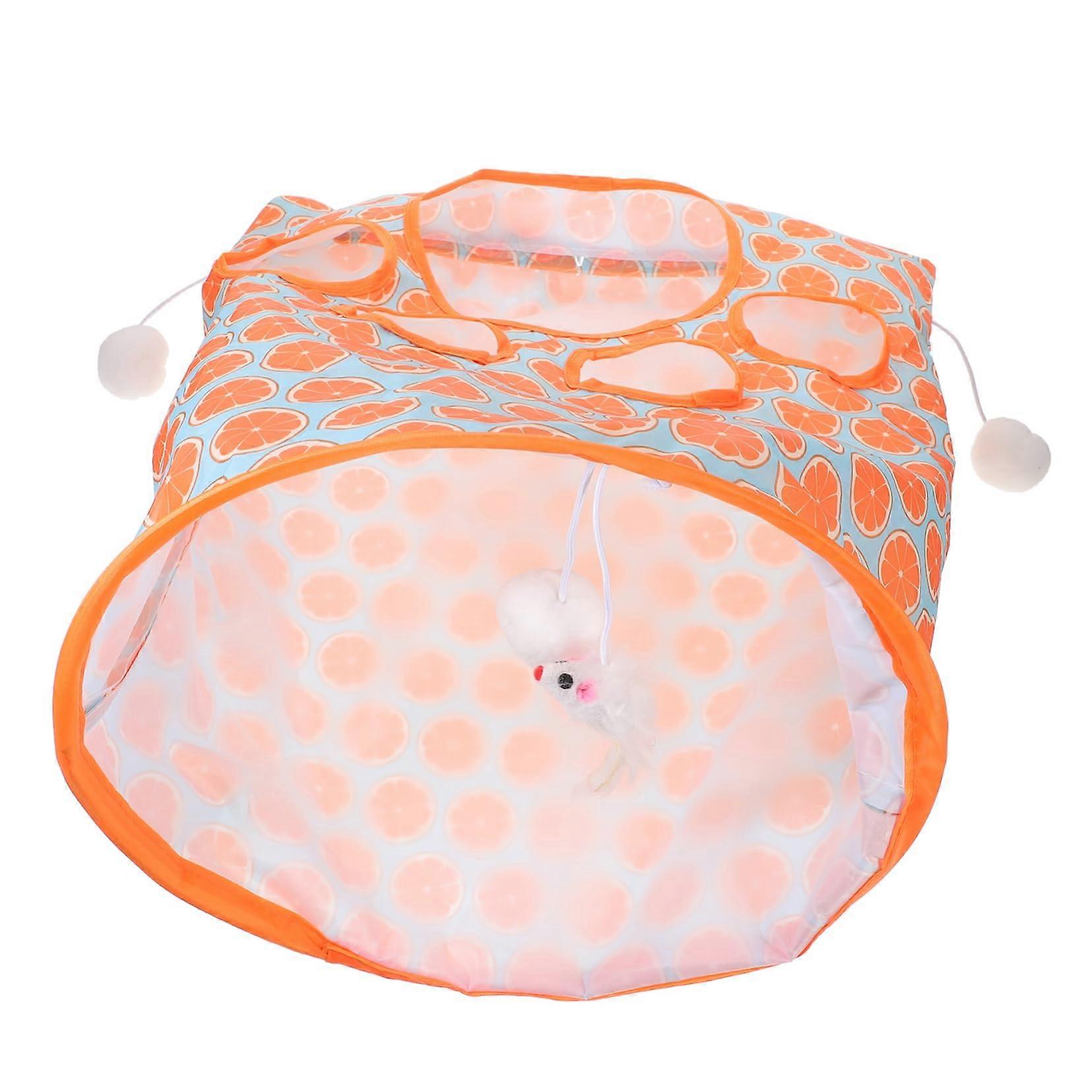 Cat Tunnel Tube Self-Interactive Cat Toy Polyester For Indoor House Cats Model 1