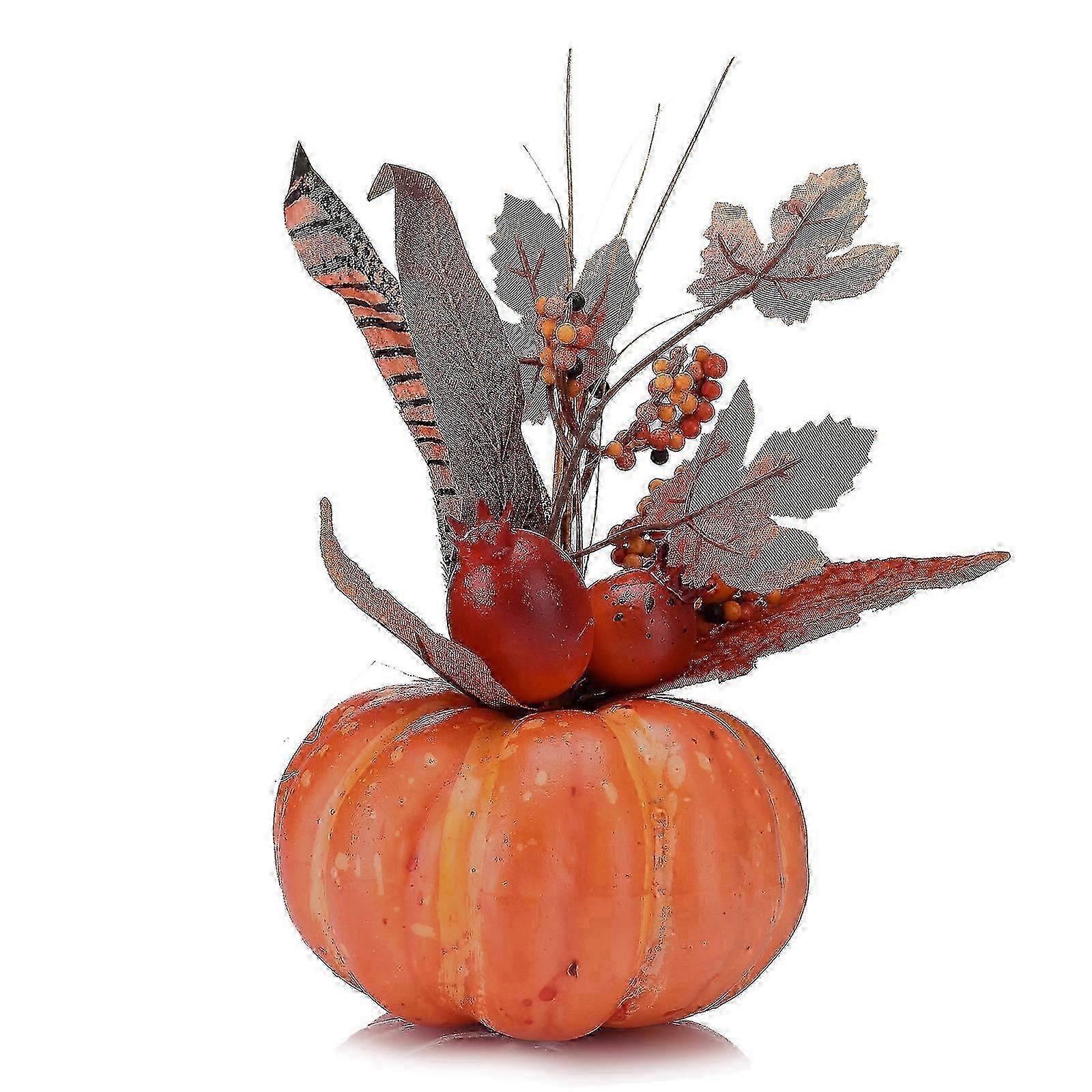 3pcs Realistic Artificial Maple Leaf Pumpkin Pomegranate Photography Props Decoration