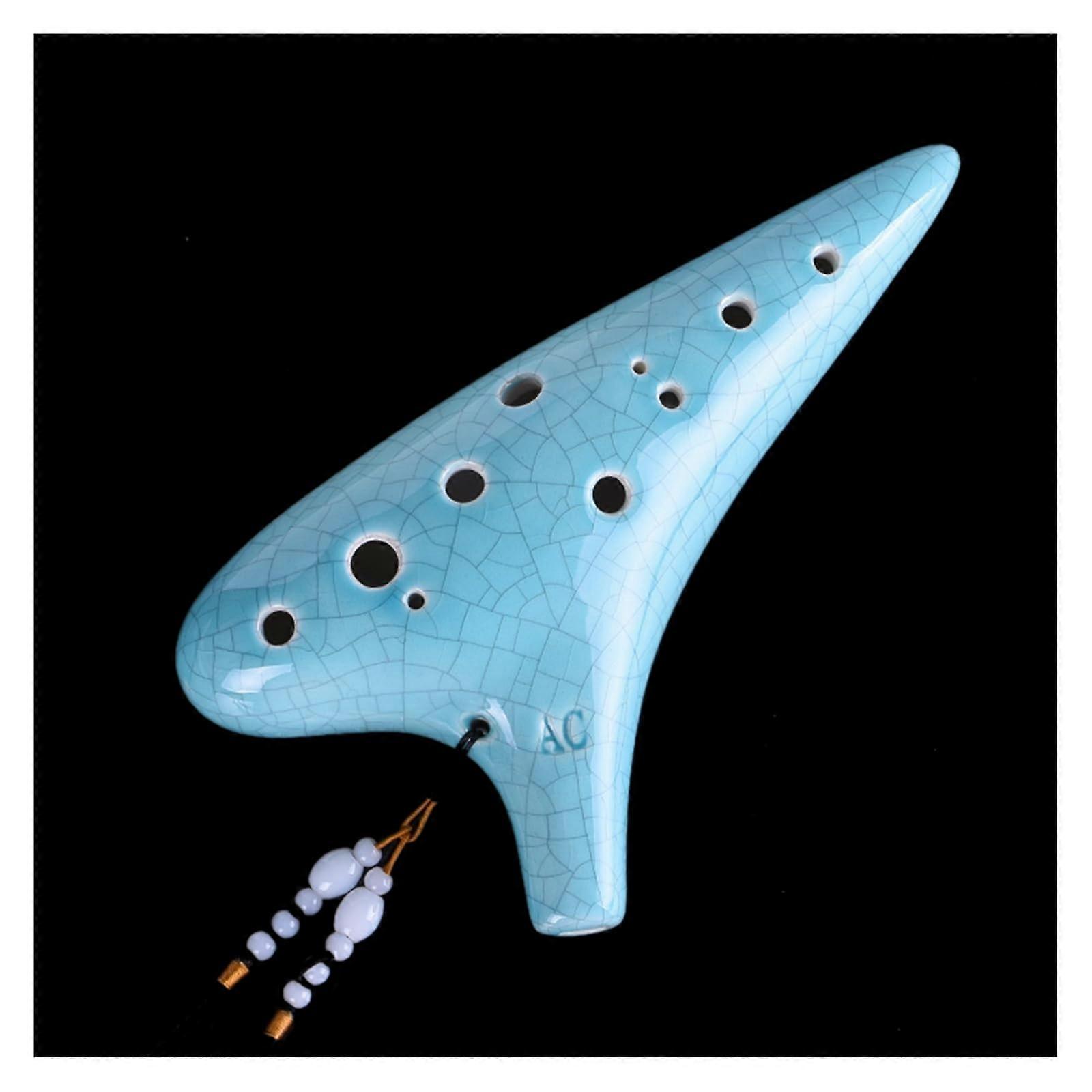 Professional Ocarina 12 Holes Alto C Key for Beginners Adults Musical Instrument Handcrafted Ceramic Ocarina