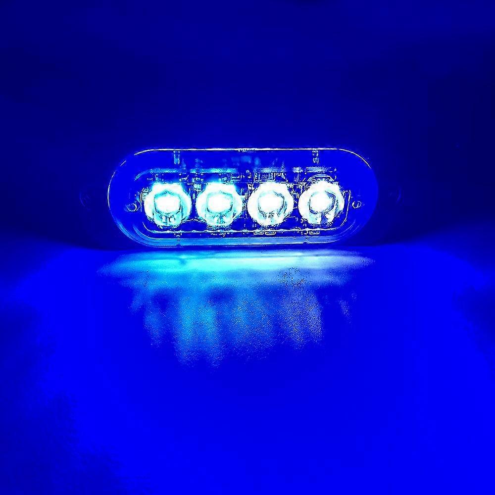 4LED Emergency Strobe Warning Light for 12v Trucks, Trailers, and Police Vehicles