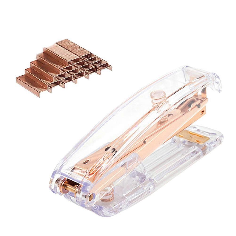 Stationery Stapler Crystal-Like Appearance for Office Workers Desk Decoration 1Pcs