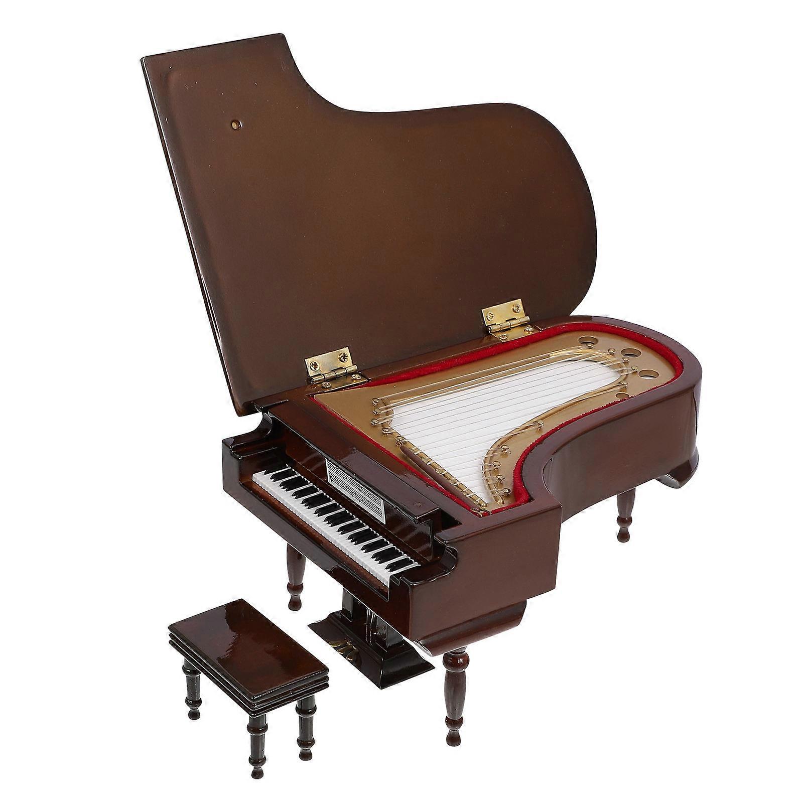 1pc Piano Music Box Ornament Portable Desktop Decoration For Birthdays Anniversaries And Special Occasions