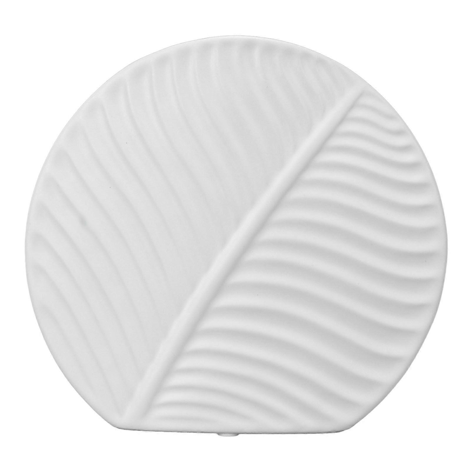 2025 Latest Model  Nordic Style Leaves Pattern Ceramic Vase Flat Leaf