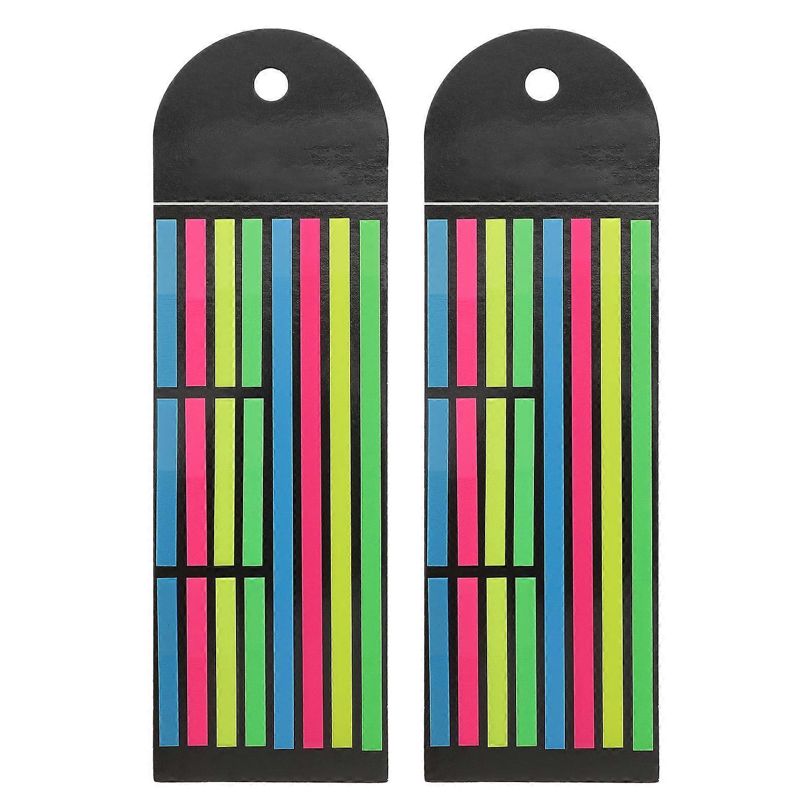 Colorful Fluorescent Annotating Tabs   Sticky Page Markers for Easy Book Indexing, Long & Short Strips for Students and Teachers