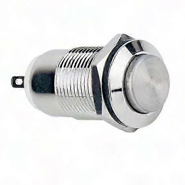 12mm 36V Latching Metal Push Button Switch 5-6 Pack High Head 2 Pin