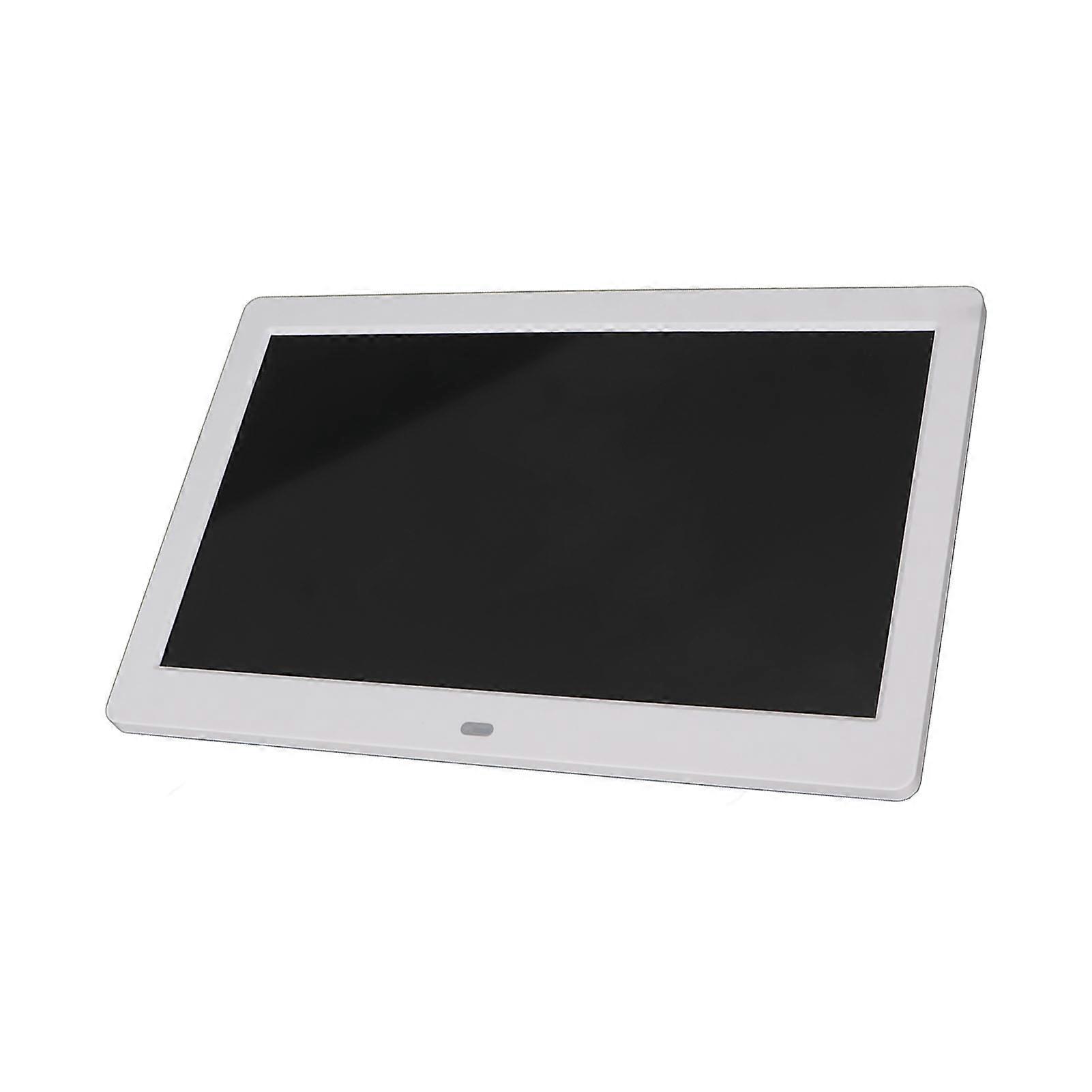 Digital Photo Frame 10in 1024x600 LCD Alarm Clock Remote Control 100‑240V for Home EU Plug 