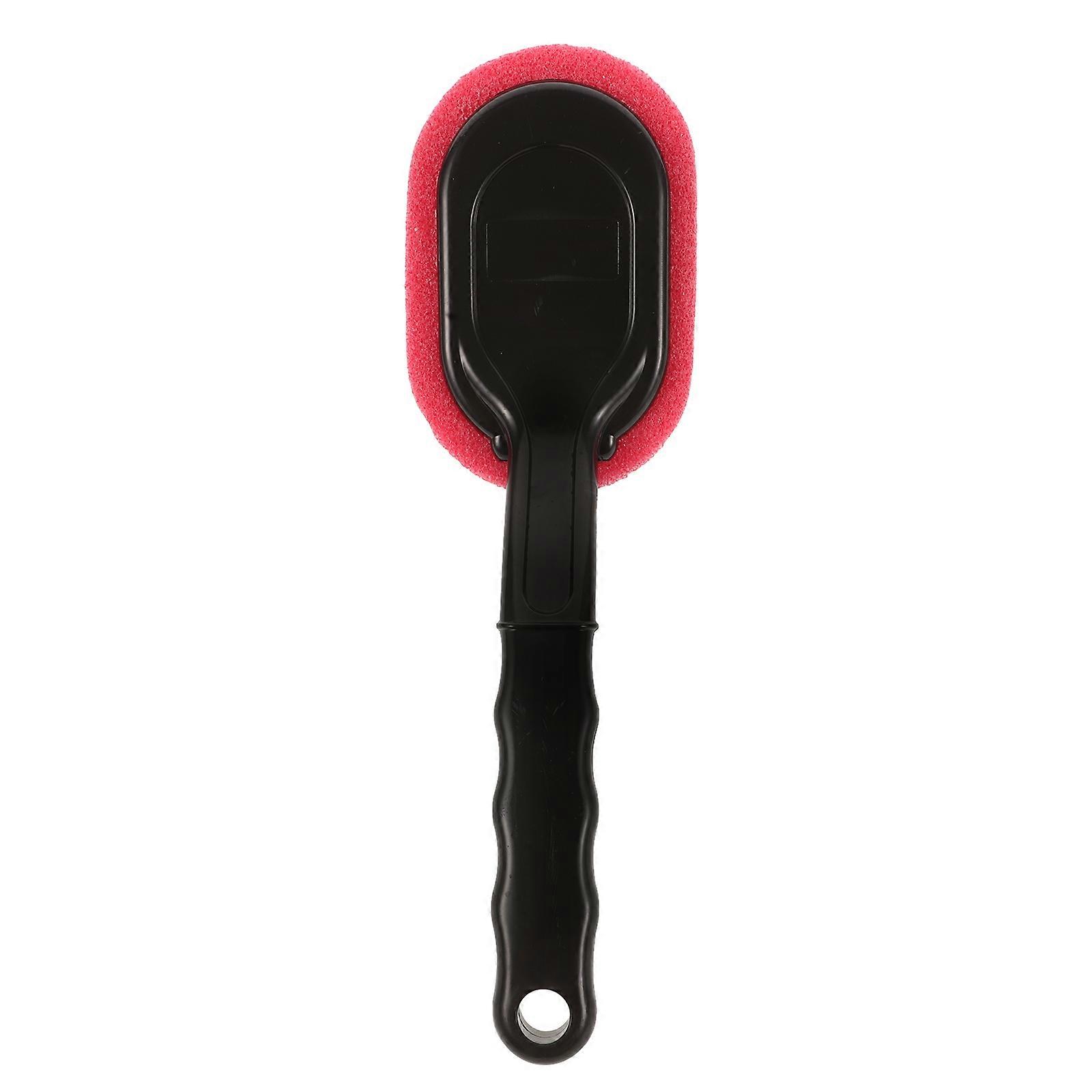 Car Brush Tire Shine Brush With Handle For Vehicle Owners Ergonomic Design Sponge 1Pack